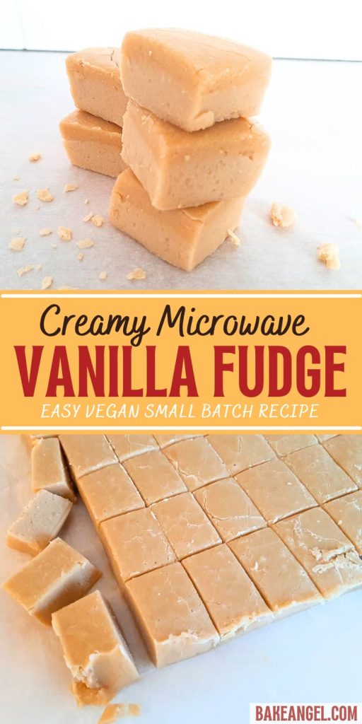 Close up of a batch of microwave dairy-free vegan vanilla fudge.