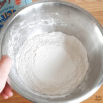Close up of a bowl of gluten free self raising flour.