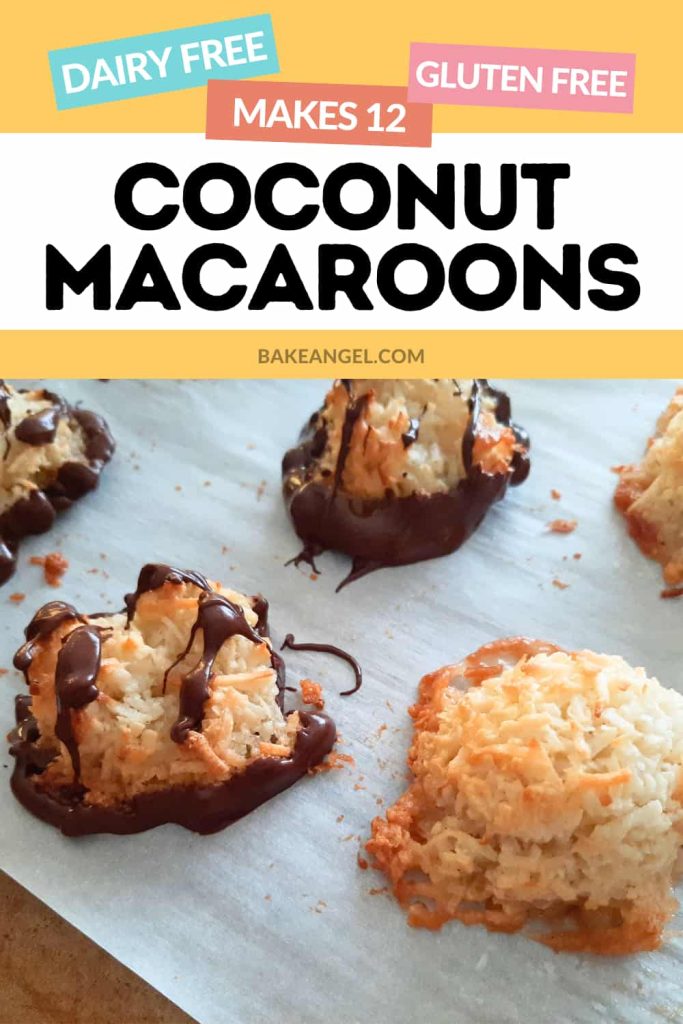 Dairy Free Gluten Free Coconut Macaroons on parchment paper.