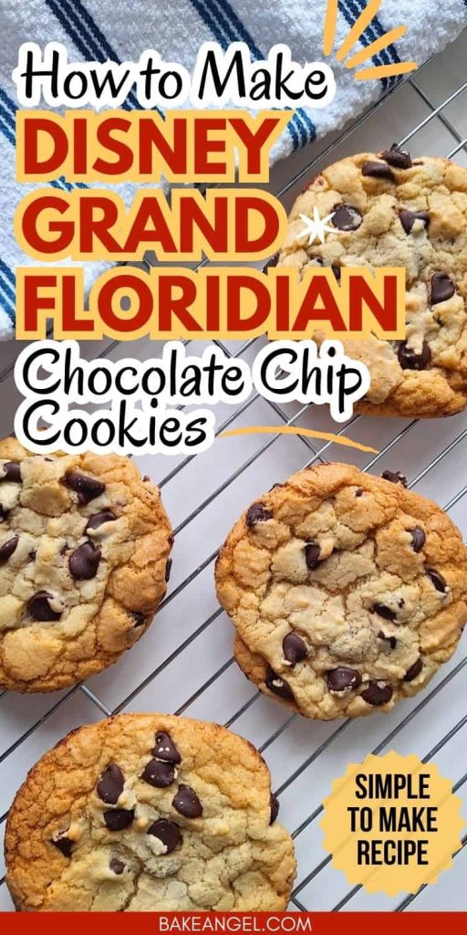 Dairy Free Disney Grand Floridian Chocolate Chip Cookies on a cooling rack.